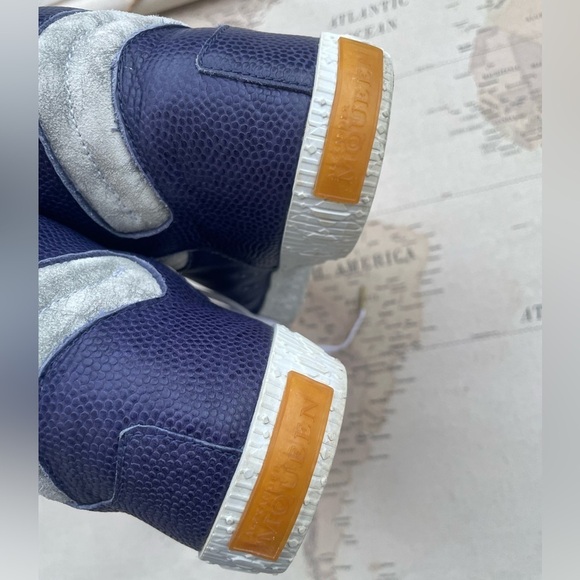Alexander McQueen X PUMA Sample Kas High-Top Sneakers Blue Leather M9 - Picture 7 of 11